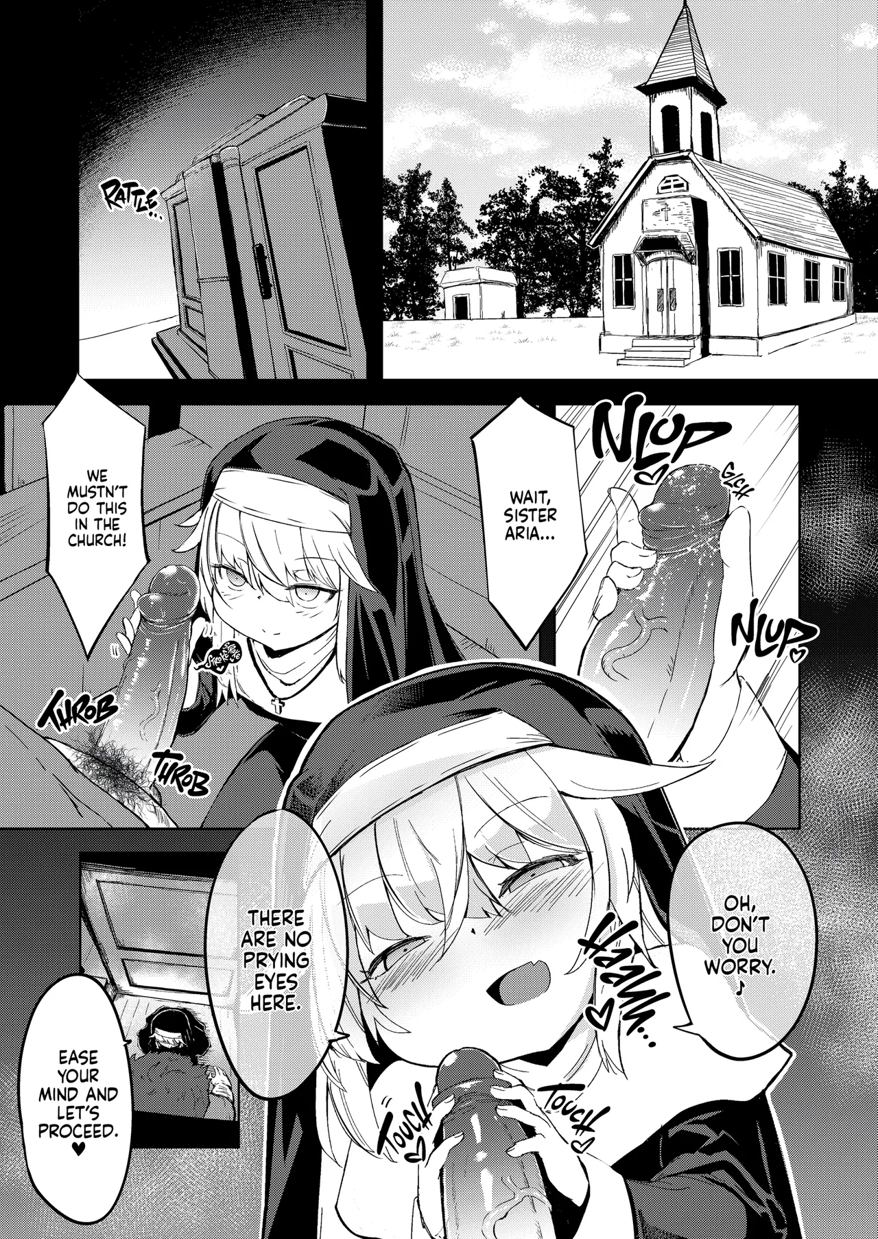 Page 2 of [Sushi-ya (Haruharu Haruto)] Zangeshitsu no Chiisana Ero Sister 1&2 | Naughty Little Nuns 1&2 [English] [J18] [Decensored] [Digital]