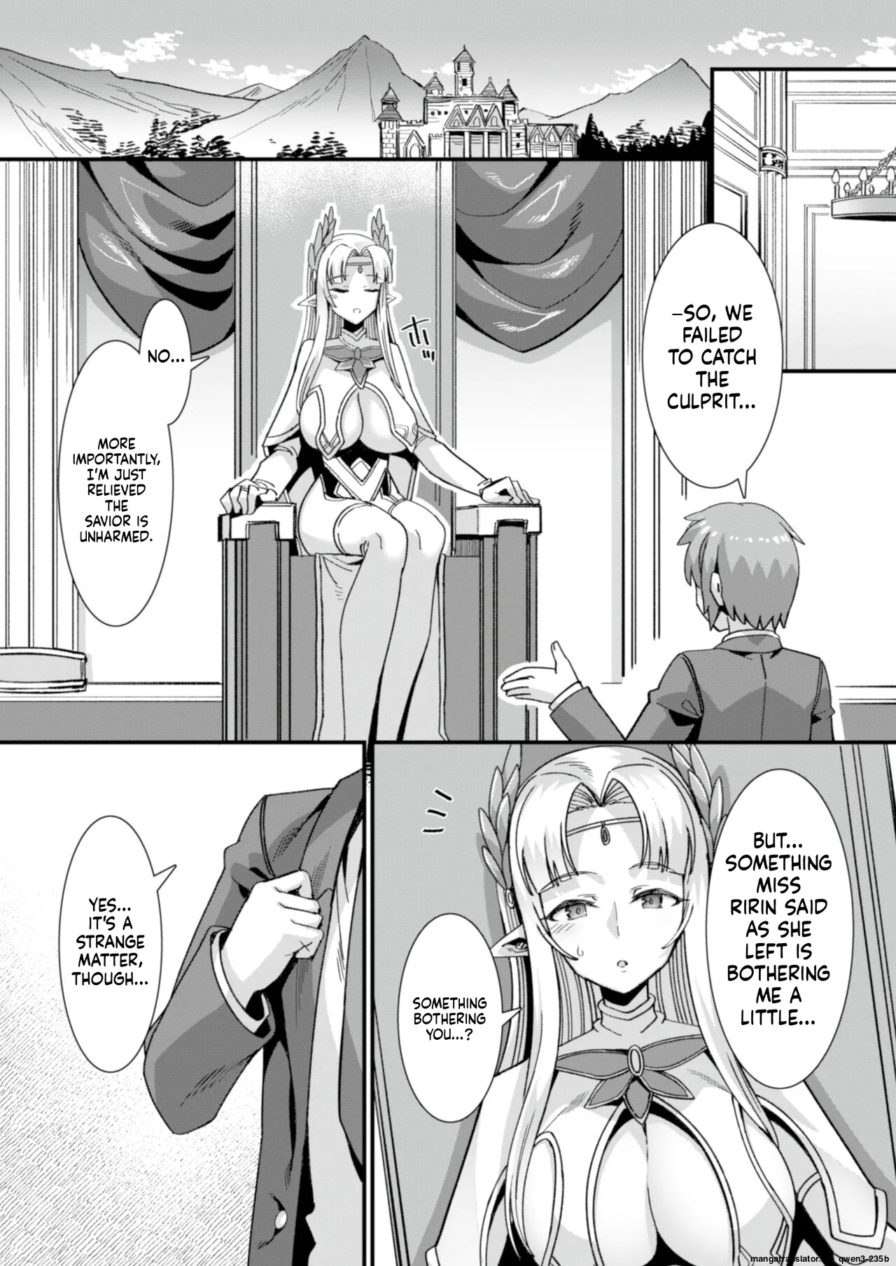 Page 3 of [Refrevo Comic (Harigane Shinshi)] Oujo to Himekishi o Party de Rouraku shite Yotsugi o Tsukutte Boukoku o Sukuu Tame ni Harem Ecchi ~Otoko ga Umarenai Isekai e Shoukan sareta Ore ga Heroine o Ategawarete Kozukuri Ecchi 5~ [Digital] (SCANMTL)