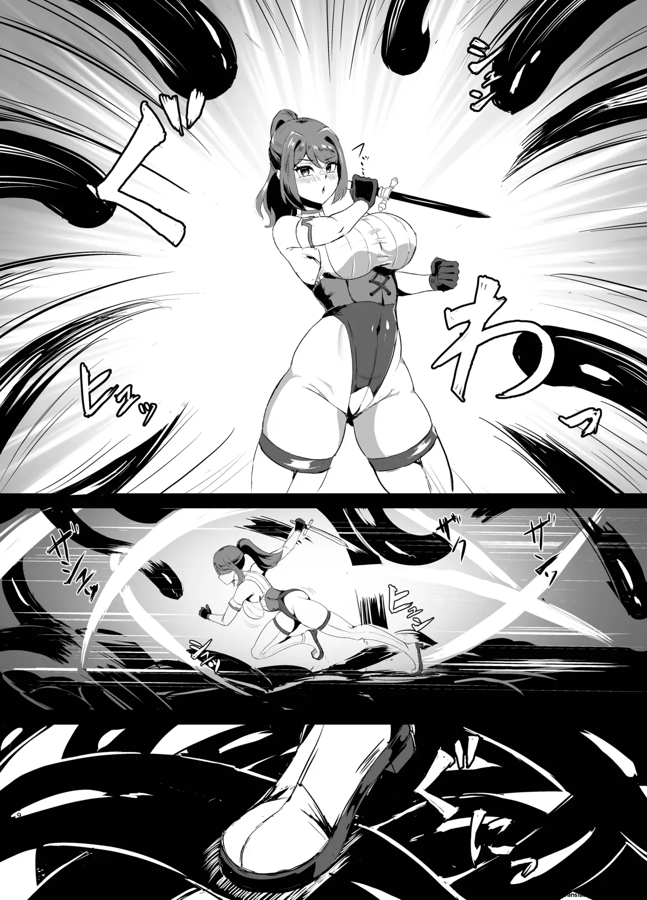 Page 7 of [Torigara Soup (Yotaka)] Wakate Elite na Seijo Kishi-sama, Kyouaku Shokushu ni Shiborareru ~Mugen ni Ikasare Buzama Haiboku Maryokujiru Tarenagashi Genkai Energy Drain Hen~ (SCANMTL)