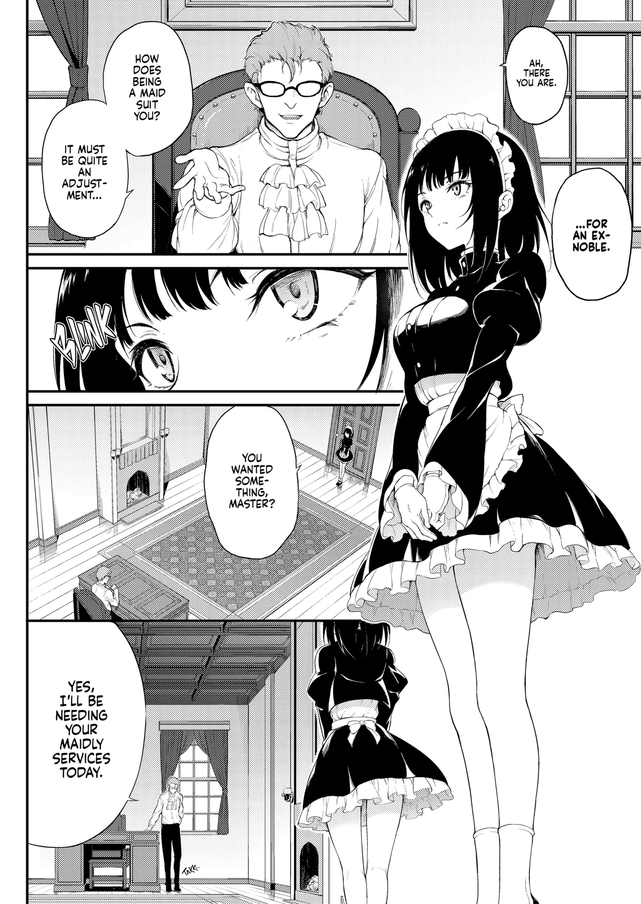 Page 3 of [Kyockchokyock (Kyockcho)] Maid Kyouiku. -Botsuraku Kizoku Rurikawa Tsubaki- | Maid Education: Fallen Aristocrat Rurikawa Tusbaki [English] [J18] [Decensored] [Digital]
