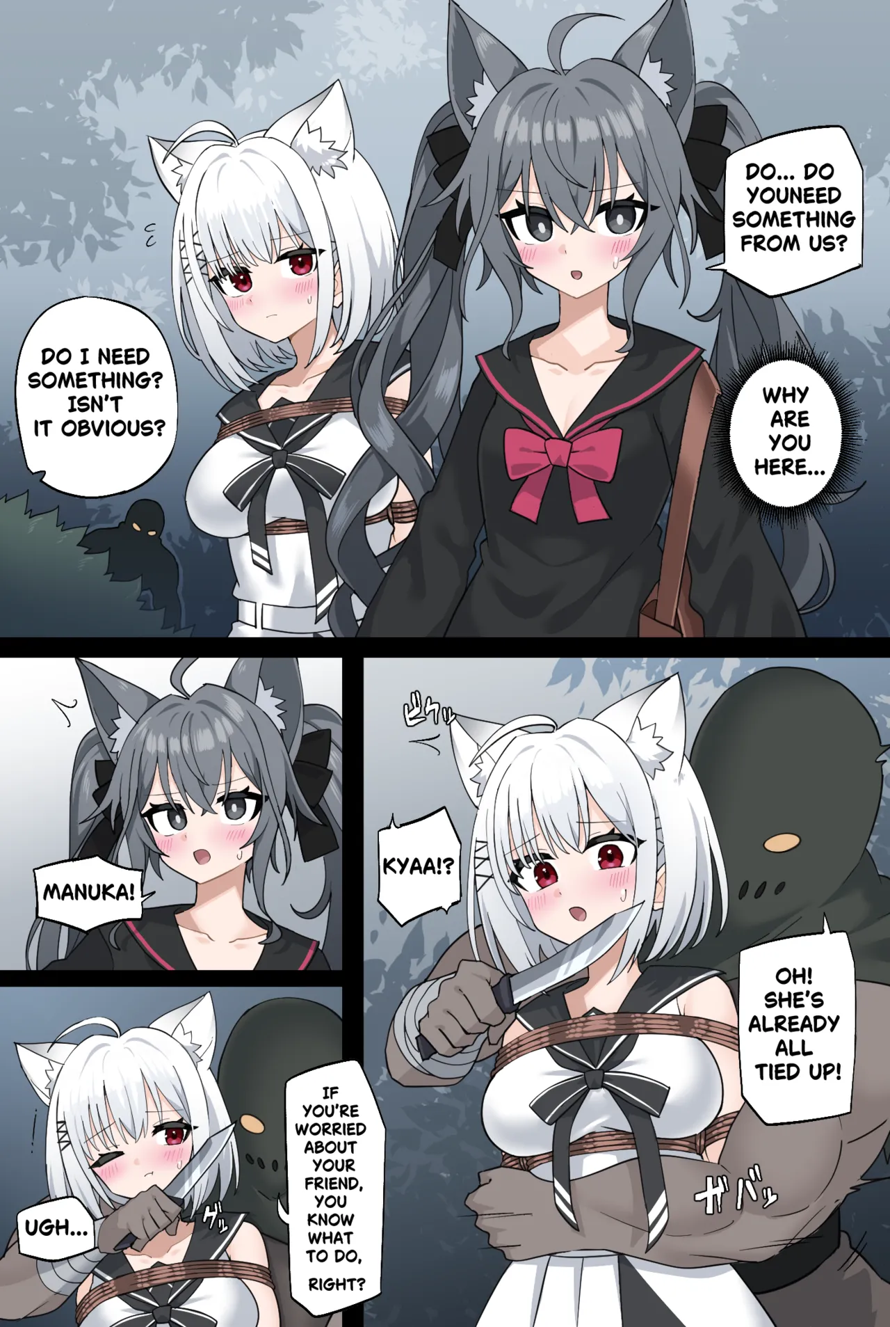 Page 2 of [Skeb]Manuka and Karin get kidnapped in the forest ENG+JP