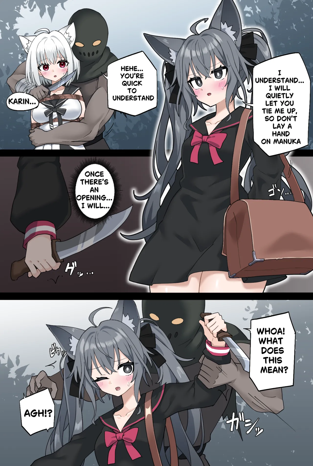 Page 3 of [Skeb]Manuka and Karin get kidnapped in the forest ENG+JP