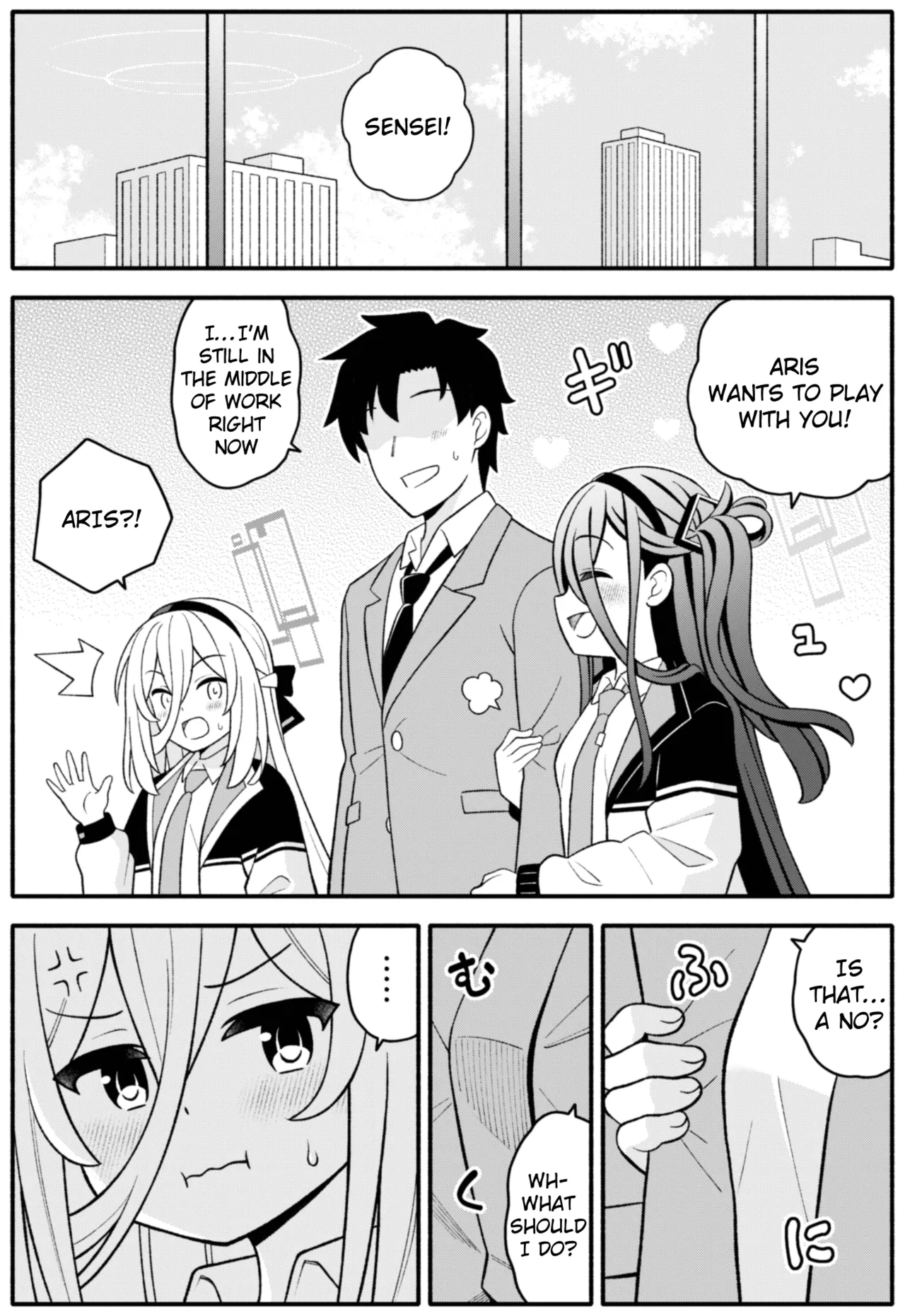 Page 3 of [Amanatsuya (Amasawa Natsuhisa)] Oujo no Kawari ni Watashi ga H Sasete Agemasu! | I'll let you do perverted things with me instead of the Princess! (Blue Archive) [English] [Mongolian-Beef] [Digital]