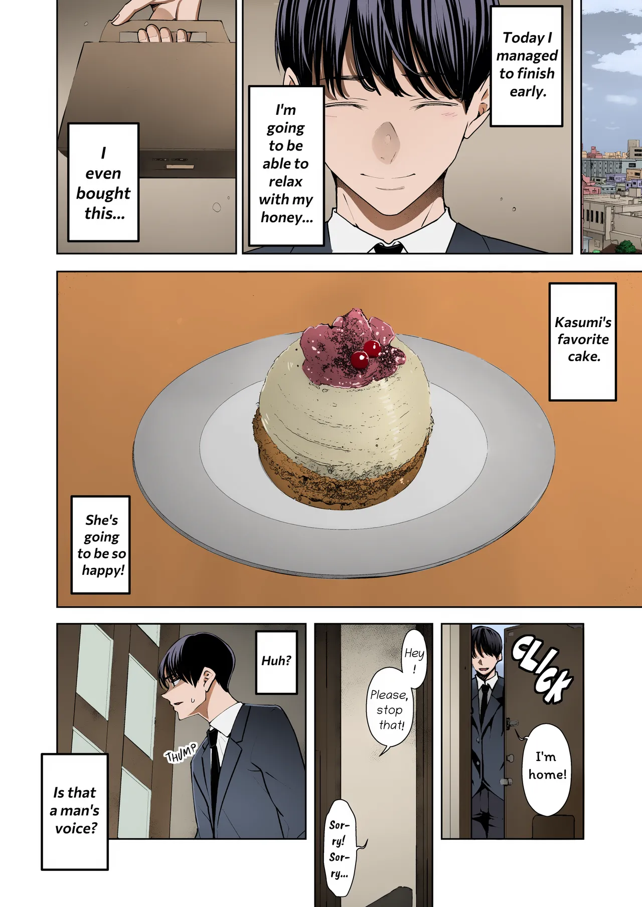 Page 5 of [Sanku] Boku Wa Tsuma Ga Netorare Nando Mo Ikasareru Sugata O Mitsuzuketa- I Kept Watching While a Man Made My Wife Cum Over and Over (English) (Decensored) (Colorized) [Erocolor]