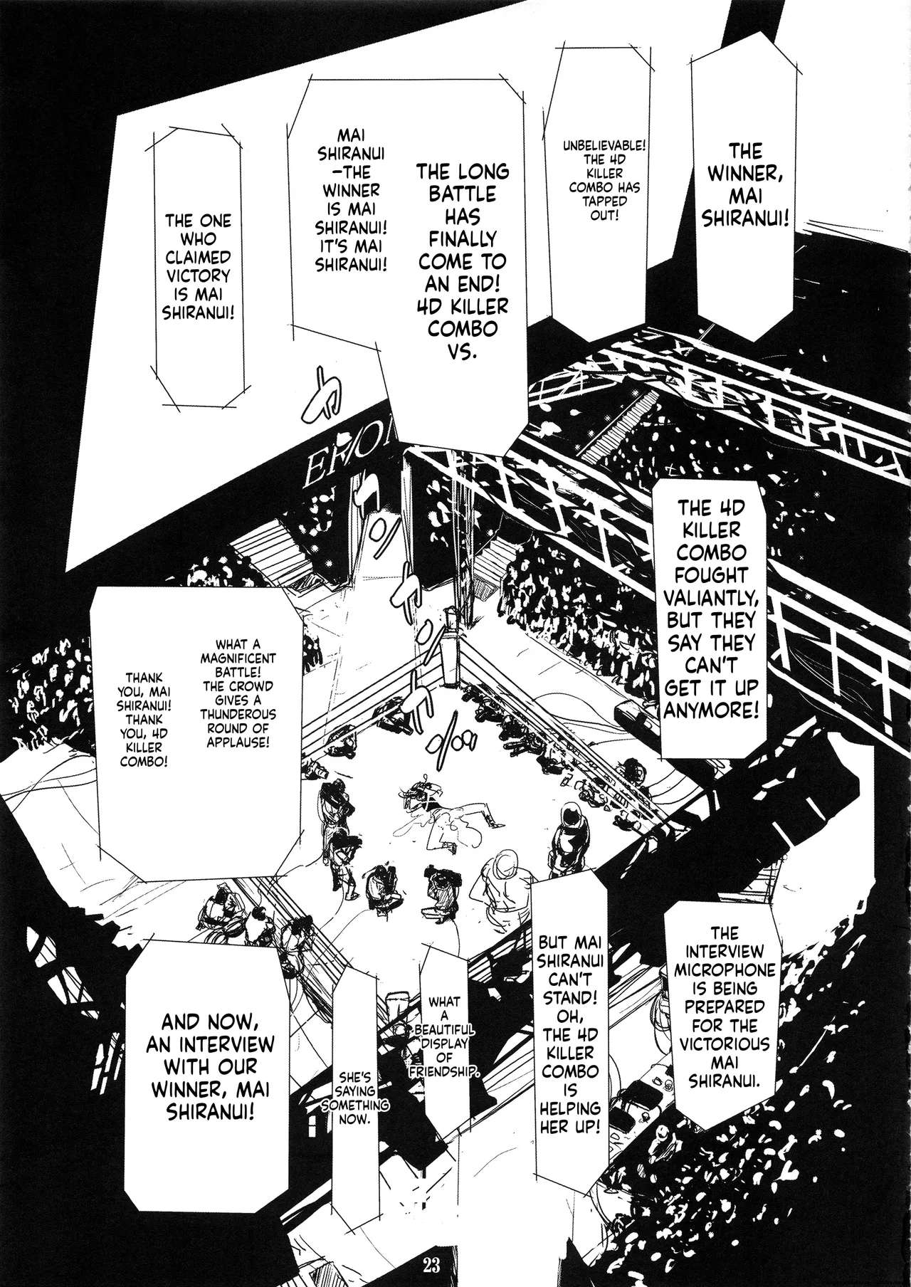 Page 22 of (C92) [Eromafia (Edo Shigezu)] Yojigen Sappou Combi vs Shiranui Mai Round 5 (Fatal Fury, Kinnikuman, Street Fighter) [English MTL]