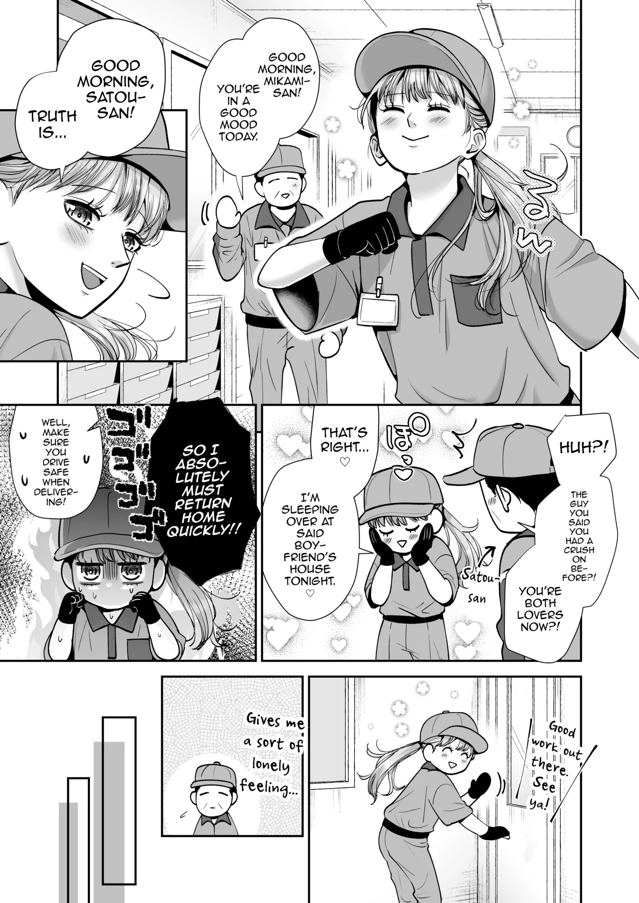 Page 10 of [Itomitsudou (Mitsujirou)] Otokonoko Otodoke Shimasu! 2 ~Itsumo kuru Haitatsuin-san ga Masaka no Otokonoko datta kedo Mayowazu Hameta~ [English] [mysterymeat3]