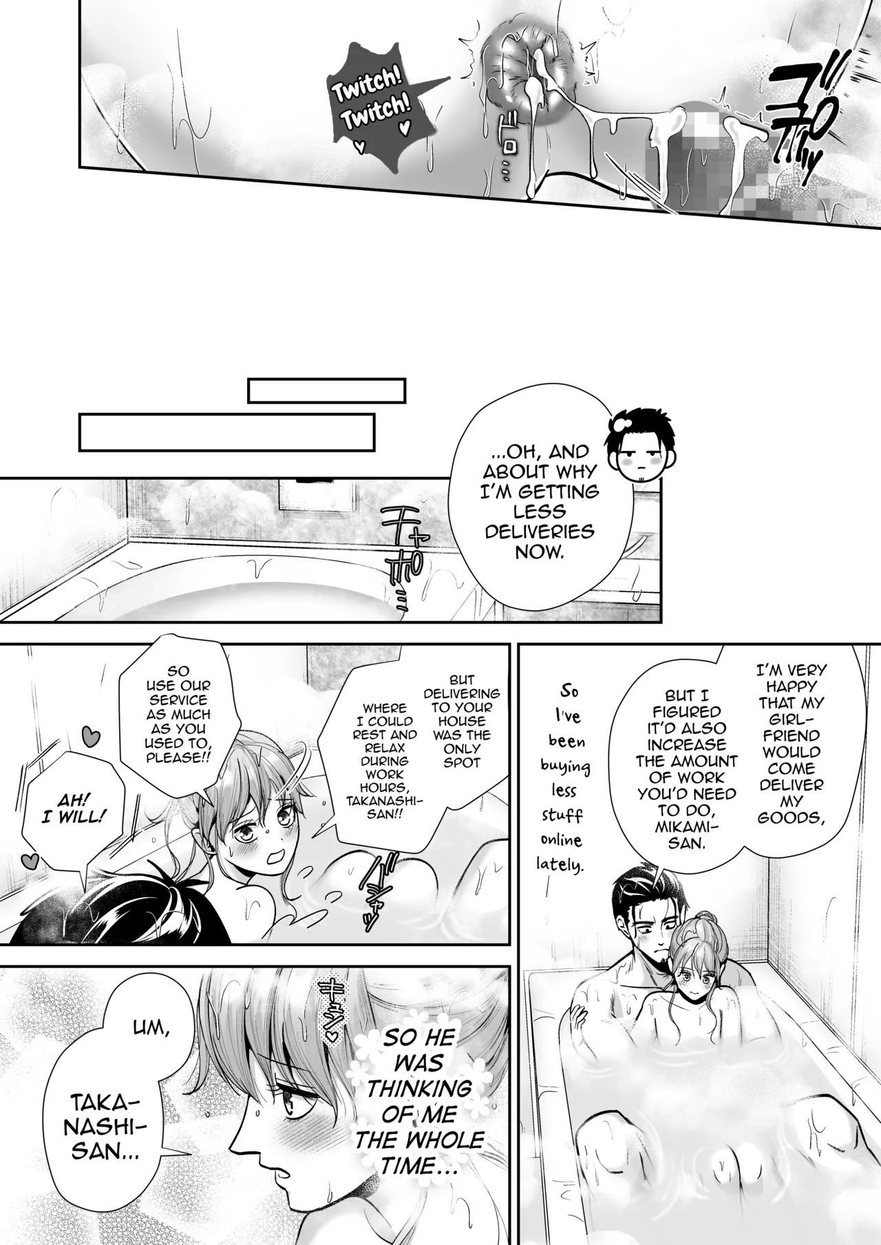 Page 47 of [Itomitsudou (Mitsujirou)] Otokonoko Otodoke Shimasu! 2 ~Itsumo kuru Haitatsuin-san ga Masaka no Otokonoko datta kedo Mayowazu Hameta~ [English] [mysterymeat3]