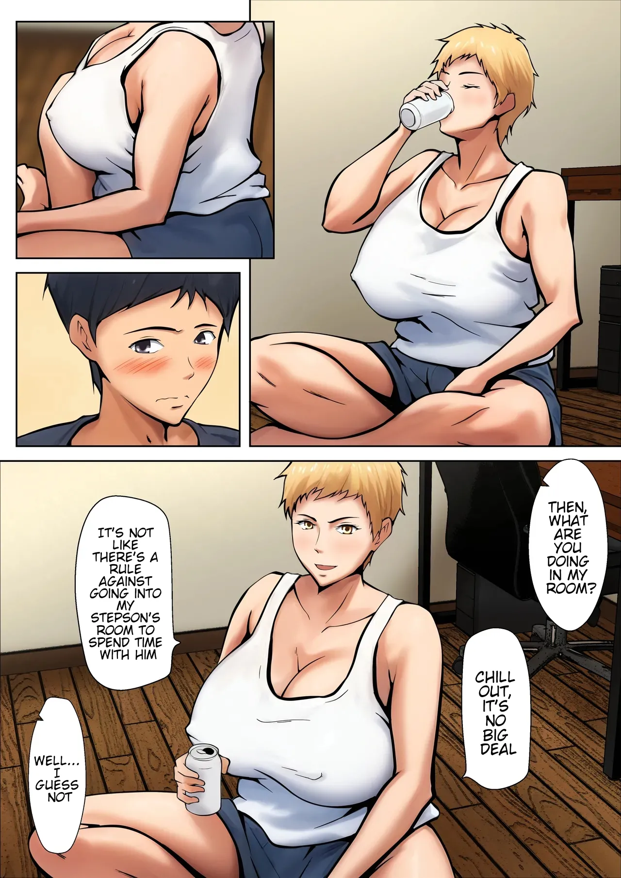 Page 4 of [Pentacle (Shimipan)] Giri no Oyako ga Doukyou Shitereba Kitto kou | If a stepmother and her stepson lived together, it would be something like this. [English] [WaterKujo]