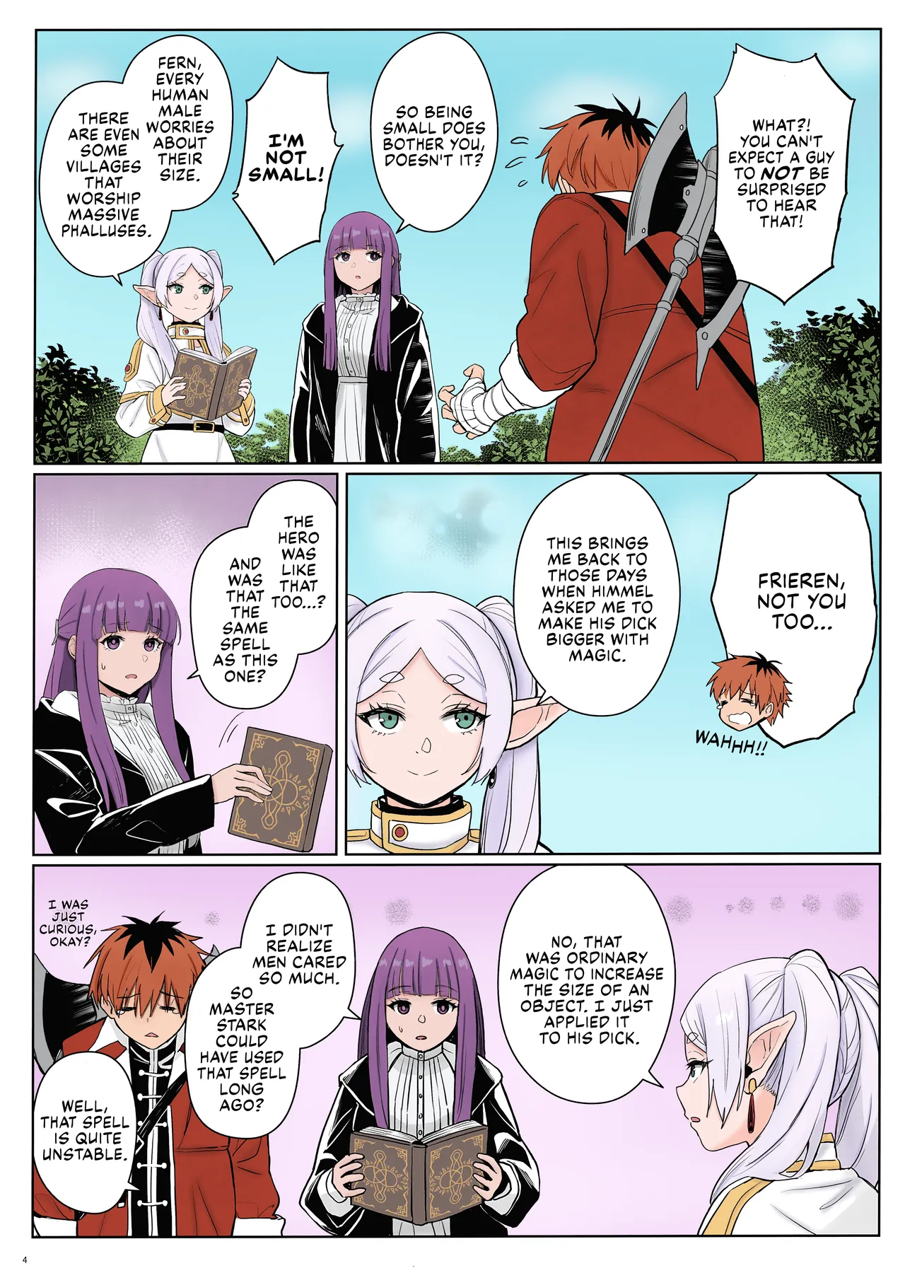 Page 5 of [COMEX (Zhen Lu)] Chinchin ga Ookiku Naru Mahou | Penis Enlargement Magic (Sousou no Frieren) [English] [Decensored] [Fap It Scans] [Colorized]