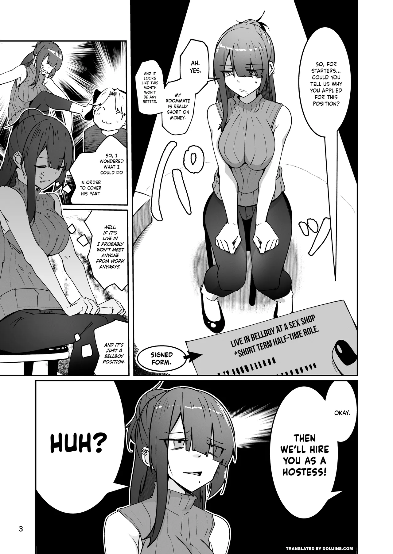 Page 3 of [Zenshuu Bougyo (Sin Iti)] Dōshite Baito-saki Ga Fūzoku no Jōnanda⁉ / Why Am I Being Hired To Be A Brothel Girl?! [Digital] [English] {Doujins.com}