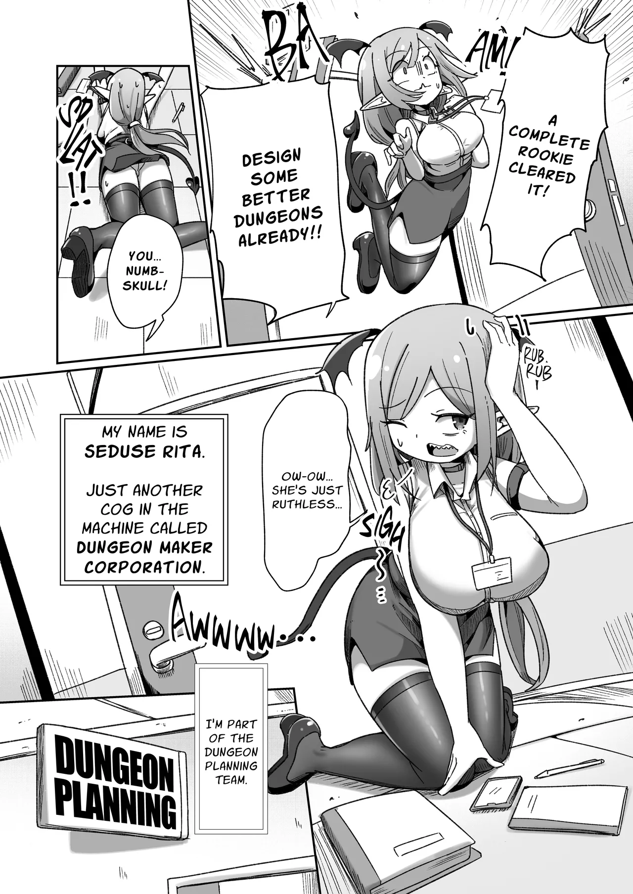 Page 3 of [Echie Kokufuku Aka (Monota)] Kaisha no Kane de Tsukutta Ero Dungeon de Soudai na Onani o Suru Monster Shain-chan | Embezzlement, Ho: Wagie Monster-chan Builds Her Very Own Goon Cave Dungeon [English] [grimalkin]