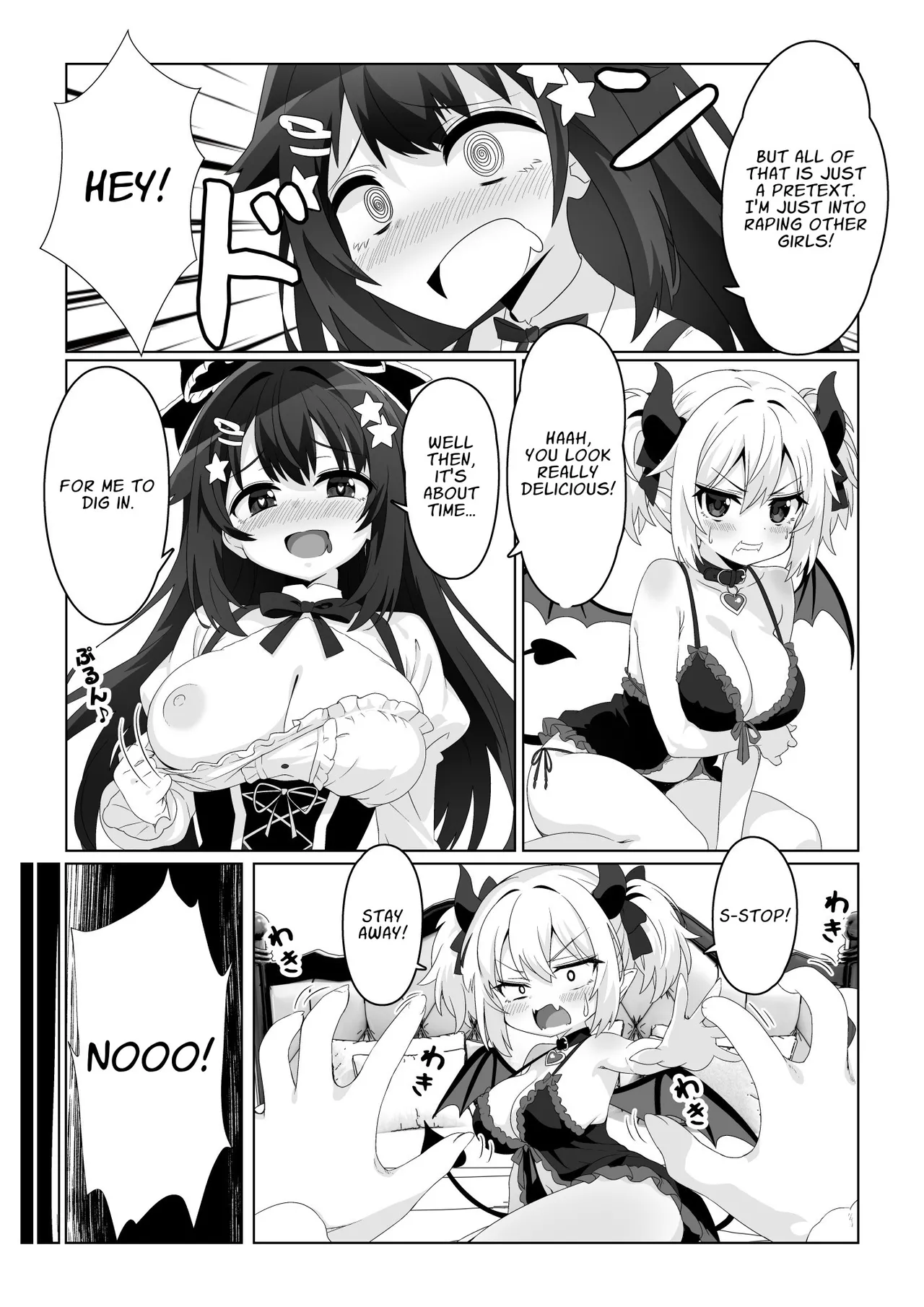 Mahou Shoujo wa Ochinchin de Succubus o Oshioki Suru!! | Magical Heroine Punishes A Succubus With Her Magic Penis!! page 3 full