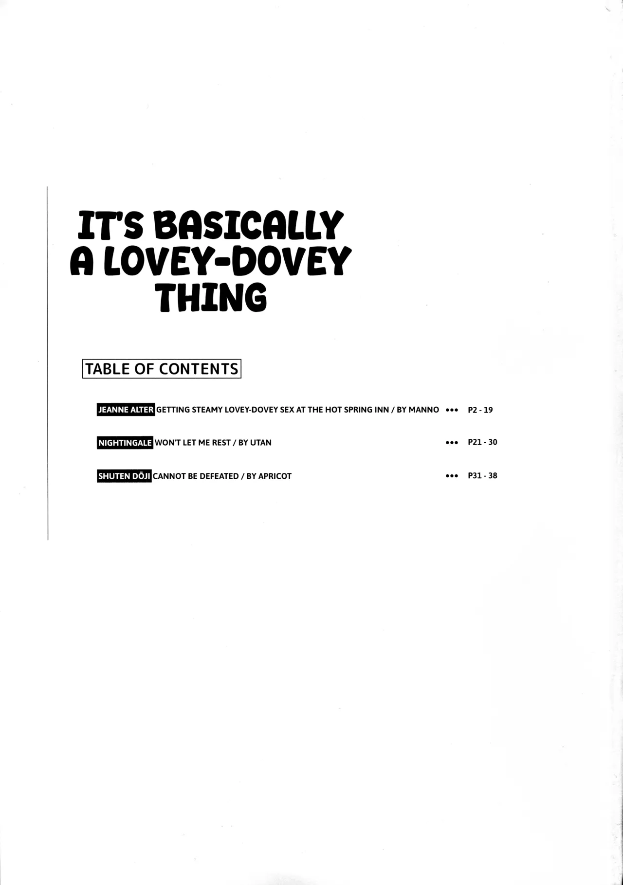 It's basically a lovey-dovey thing page 3 full