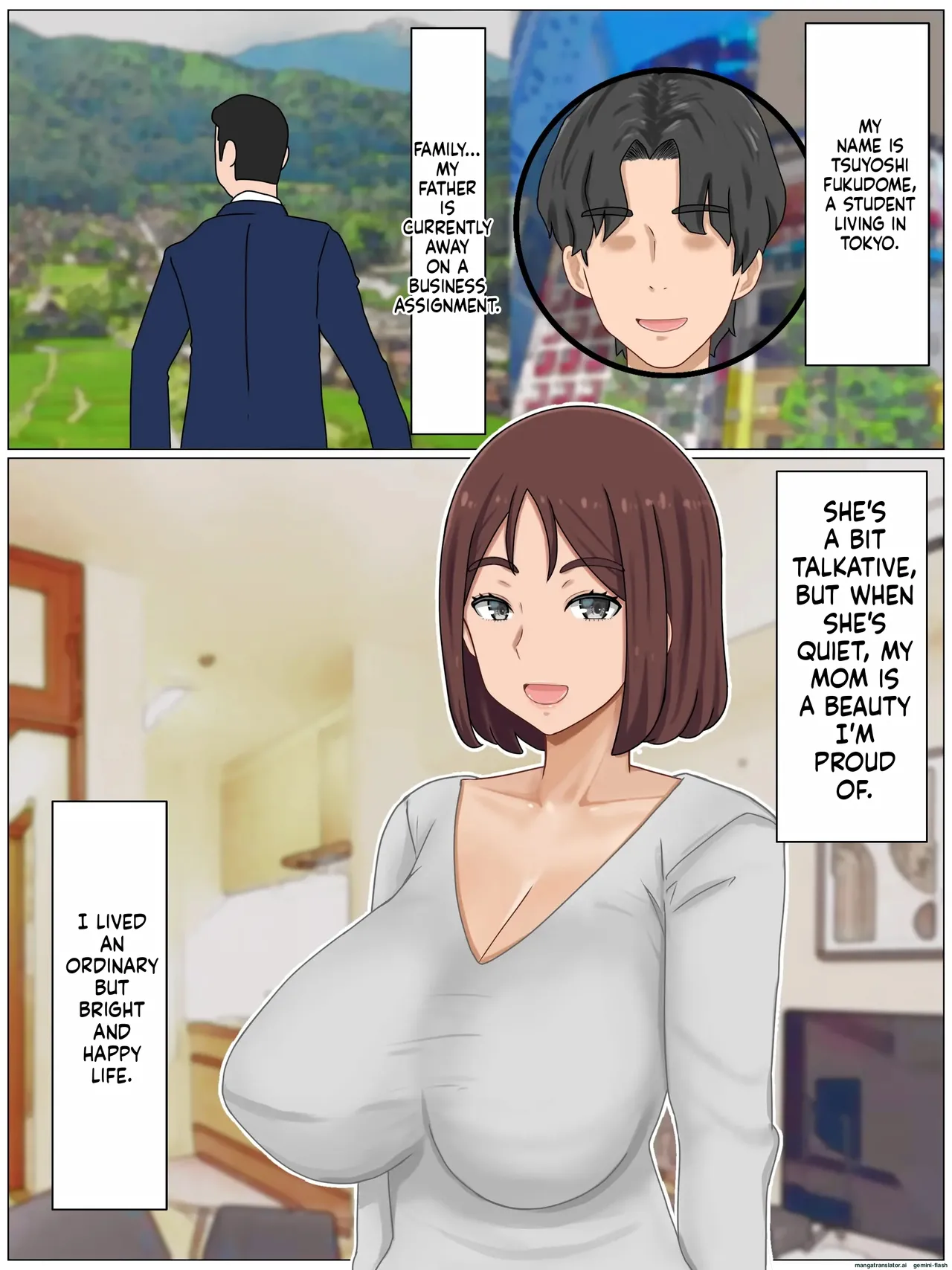 Iinari Kyonyuu Haha~ Saikin, Boku no Kaa-san wa Gakkou Ichi no Furyou to Naka ga Ii page 2 full
