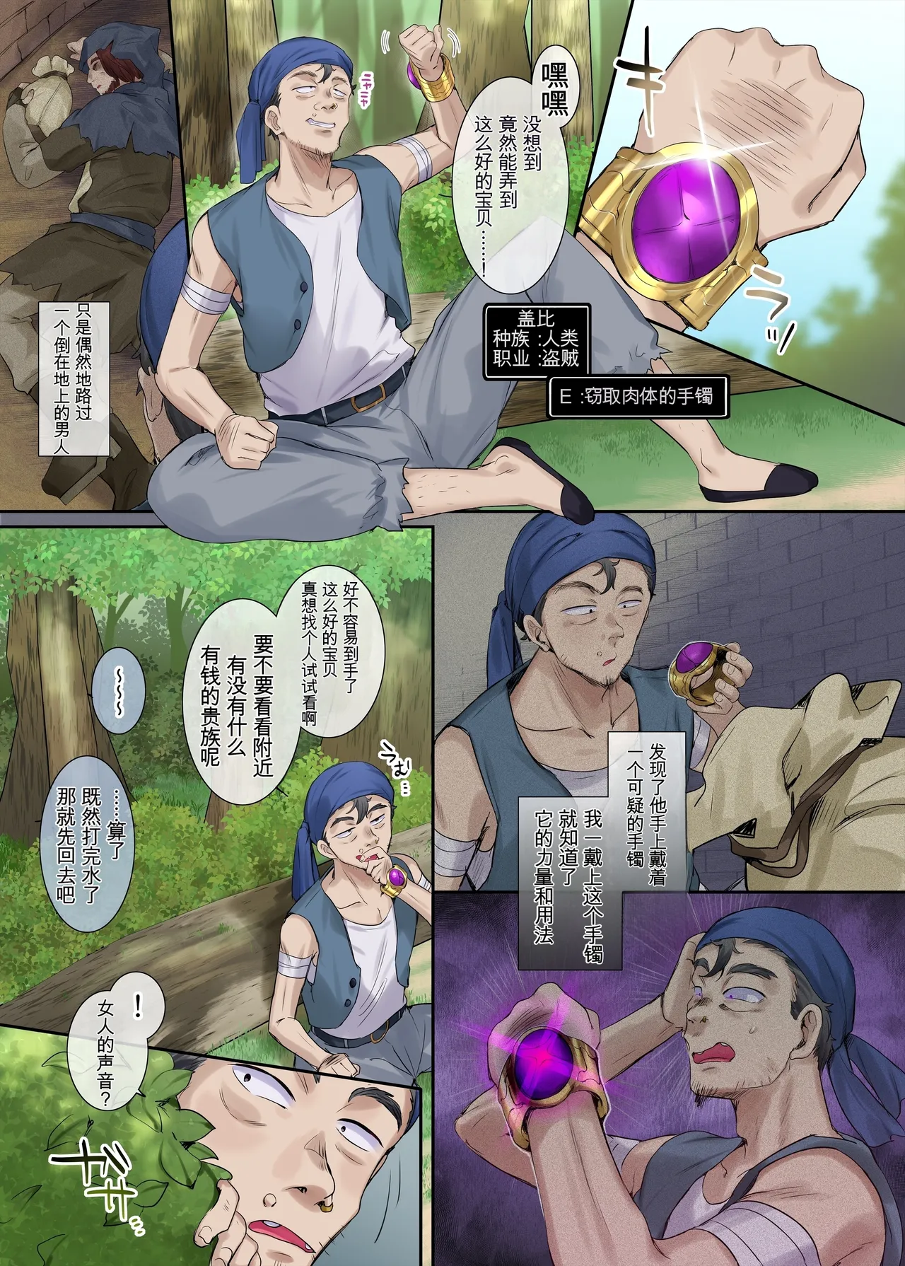 Nikutai Dorobou no Udewa | 窃取肉体的手镯 page 3 full