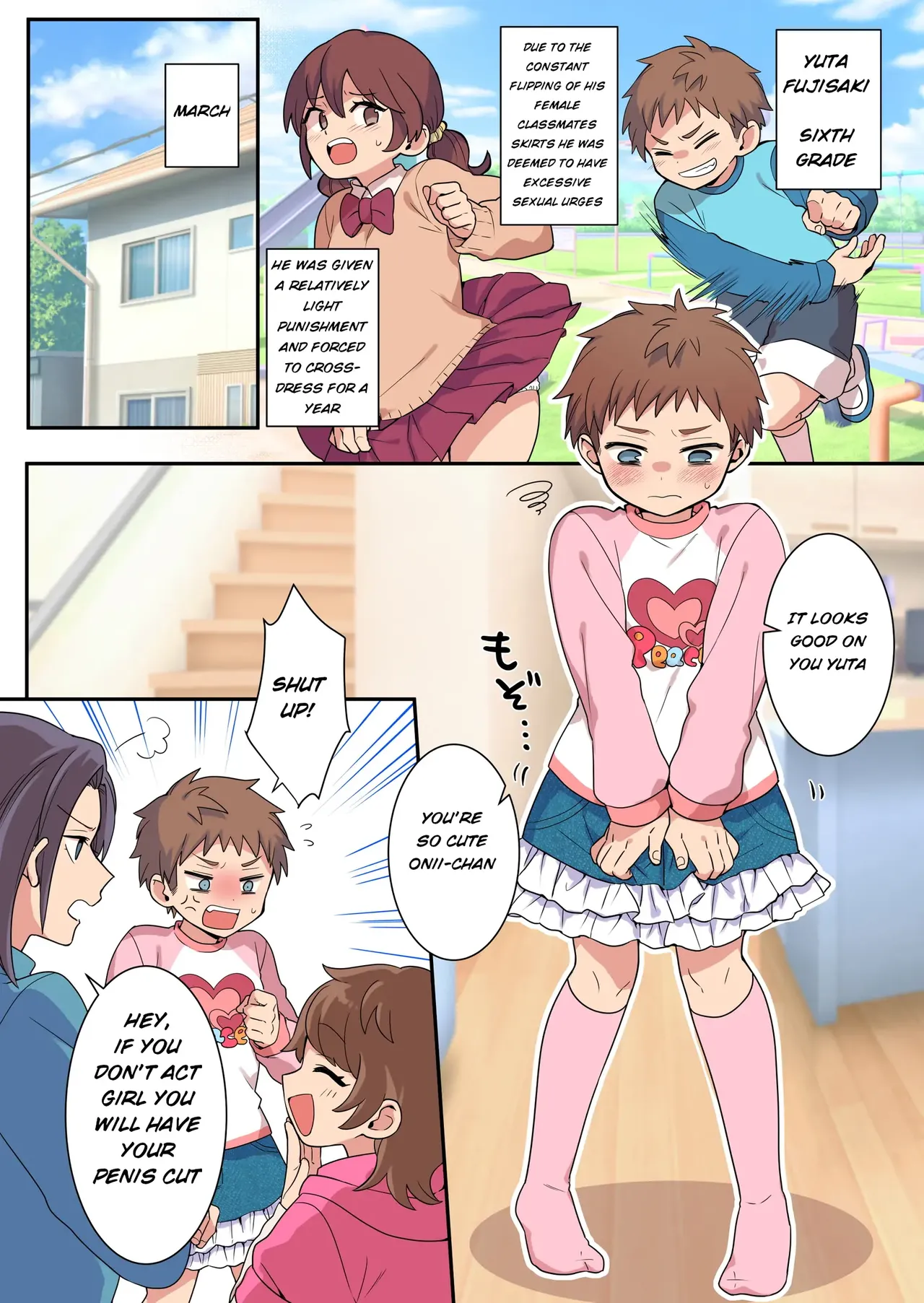Chijoku An (Yunogi)] Josou Taikou de Kyousei sareru Otokonoko-tachi page 4 full