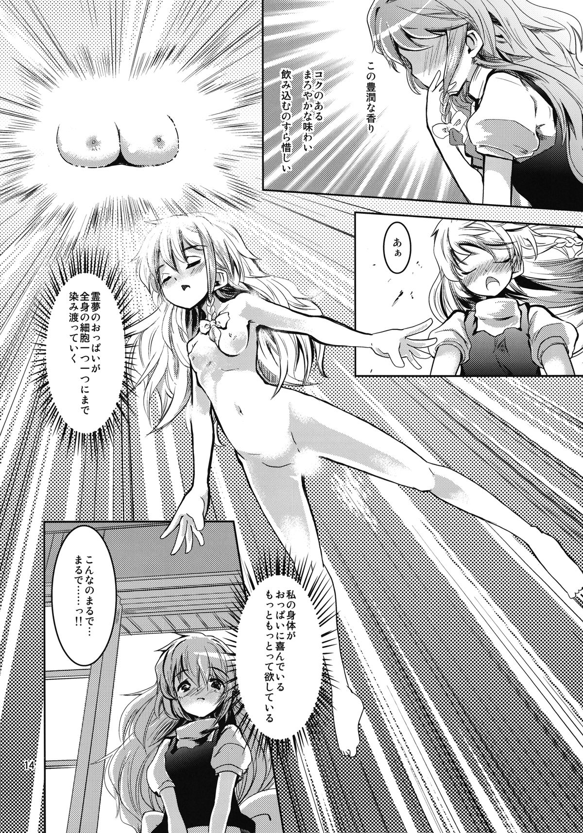 Reimu-san no oppai de marisa ga yabai - Page 14