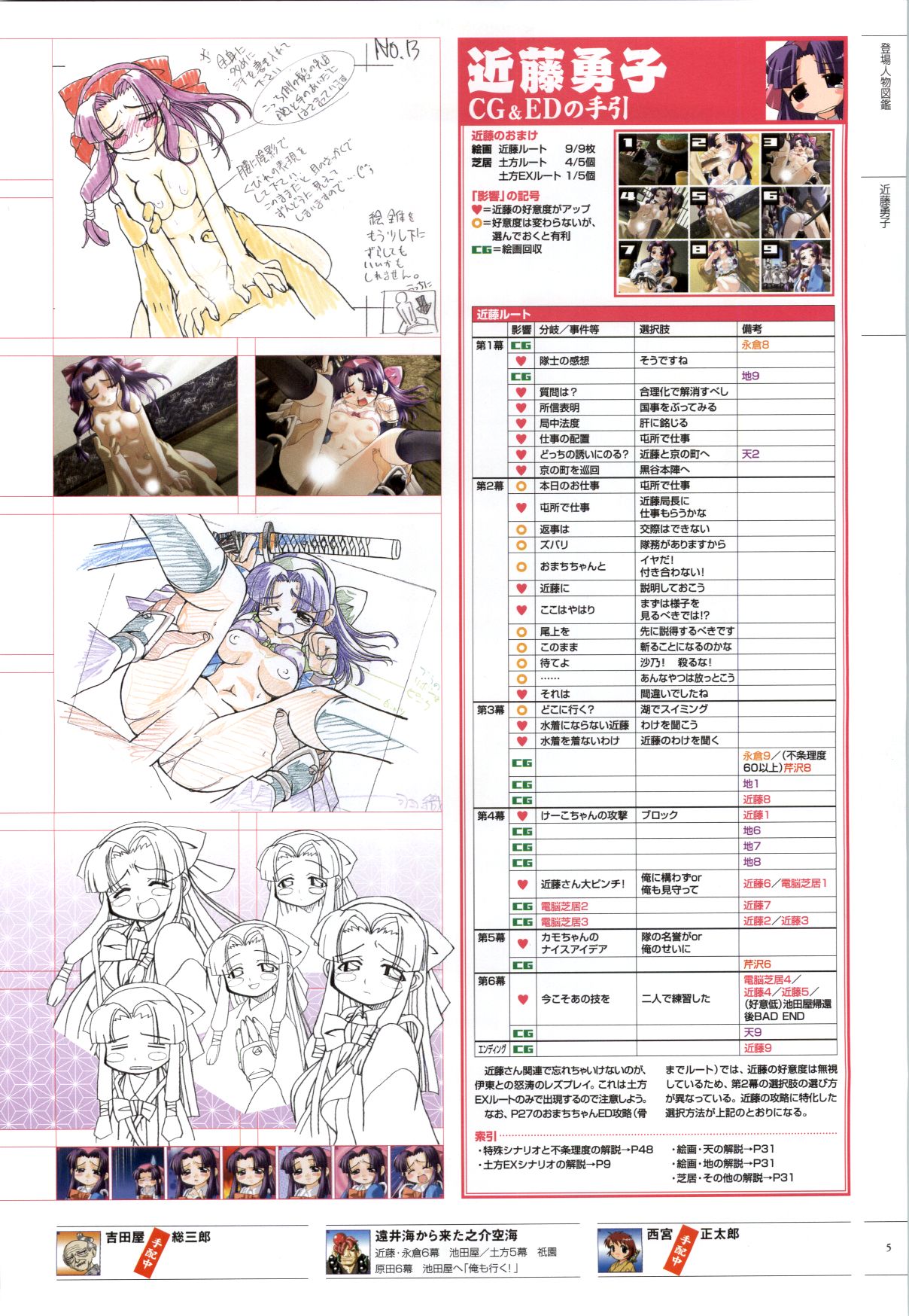 [ライアーソフト] 行殺-はぁと-新撰組 公式ビジュアルファンブック - Page 6